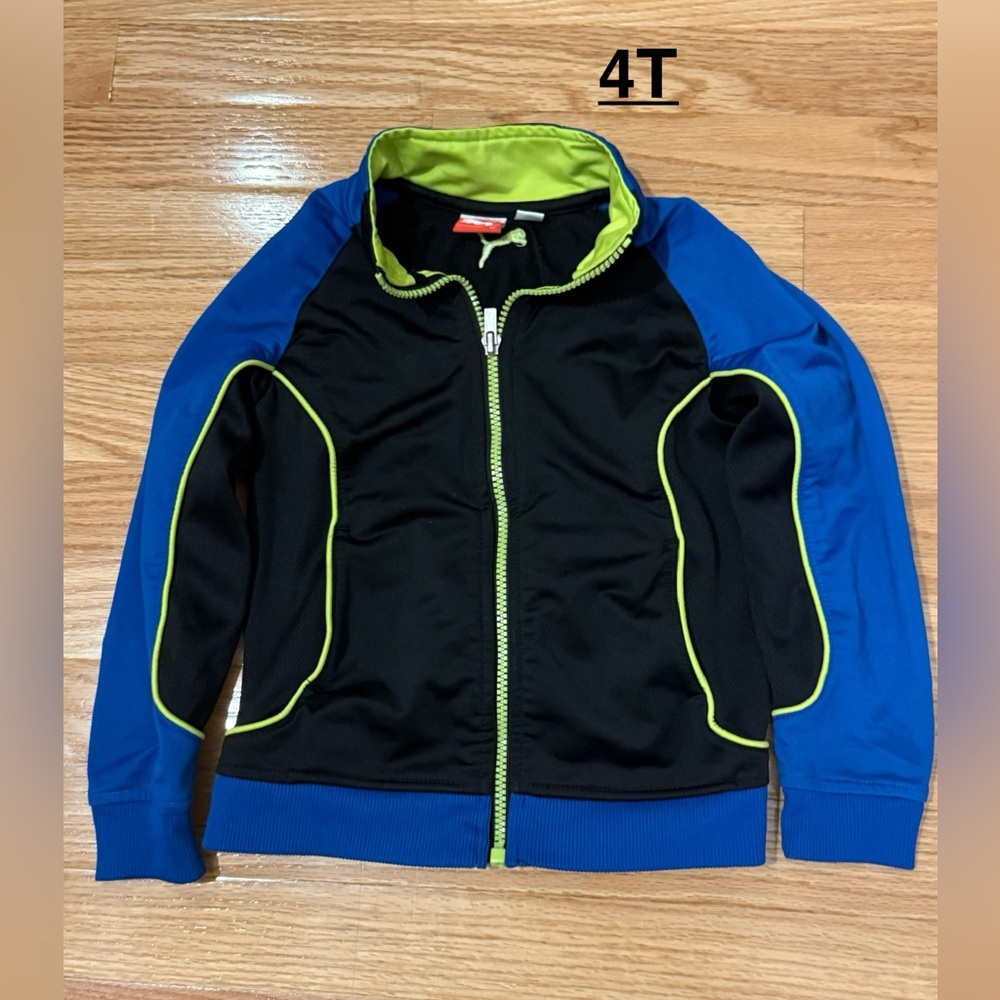 Puma Kids Black and Blue Jacket